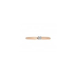 Anillo solitario en Oro Rosa de 0.04 ct
