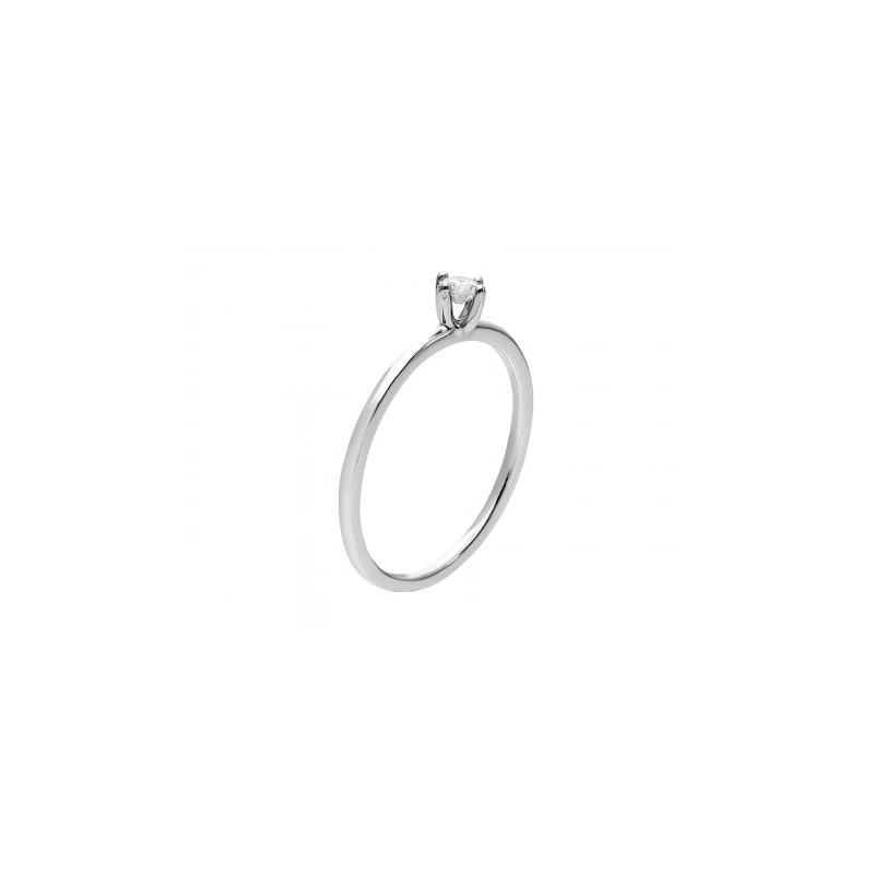 Anillo solitario con diamante central de 0.10 ct