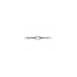 Anillo solitario en 14K y diamante central en 0.05 ct