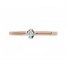 Anillo solitario con hermoso diamante de 0.05 ct en oro rosa 14K