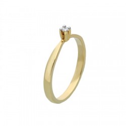 Anillo solitario en Oro Amarillo de 14K 1.55 gr