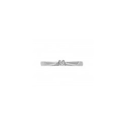 Anillo solitario de 0.04 ct en oro blanco