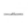 Anillo solitario de 0.04 ct en oro blanco