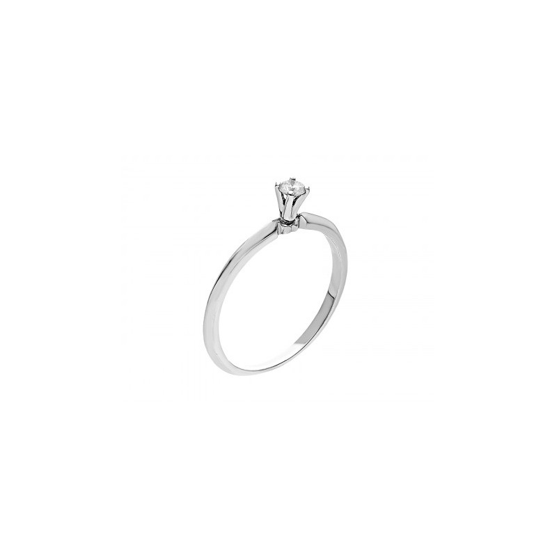 Anillo solitario en 14K de 1.5 gr con un diamante de 0.10 ct