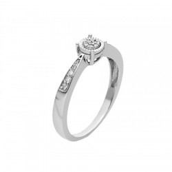 Anillo de compromiso en Oro blanco de 14k 0.84 ct