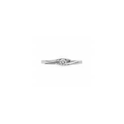 Anillo solitario en Oro blanco y diamante central 0.11 ct