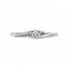 Anillo solitario en Oro blanco y diamante central 0.11 ct
