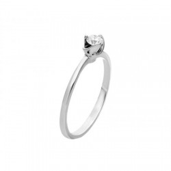 Anillo solitario clásico de 0.19 ct