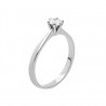 Anillo solitario en oro blanco de 0.35 ct