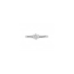 Anillo solitario en oro blanco de 0.35 ct