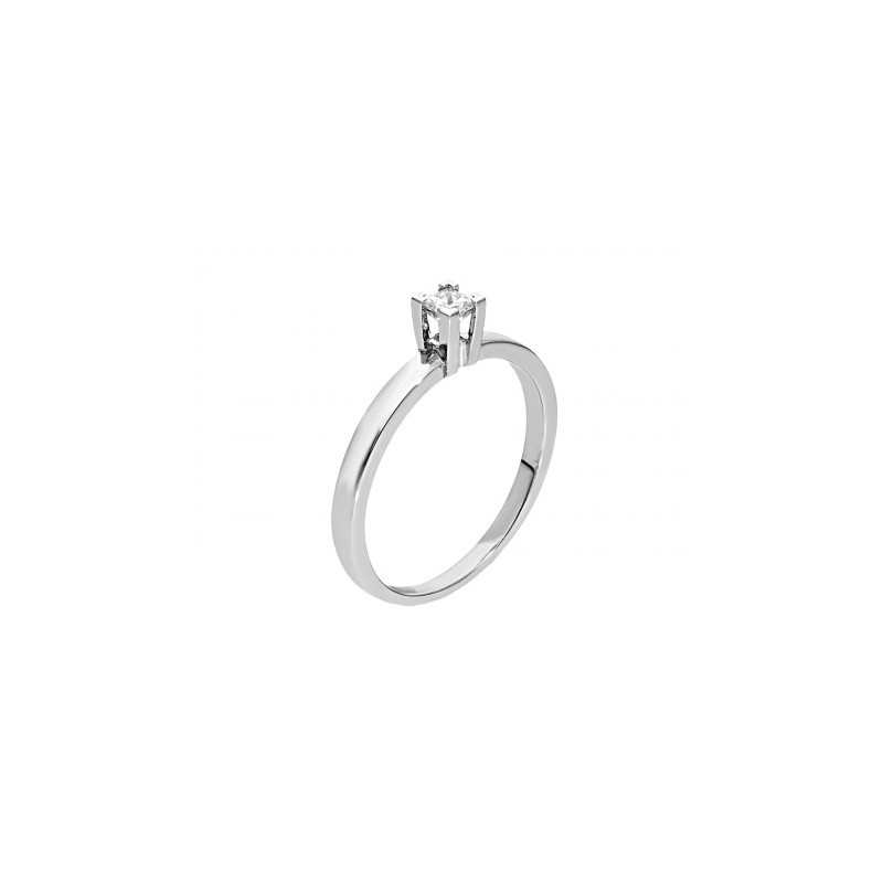 Anillo solitario con diamante central de 0.20 ct en 14K