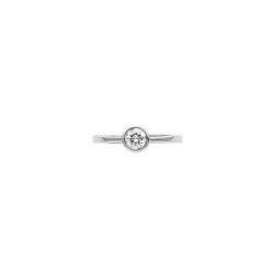 Solitario en oro blanco y diamante 0.16 ct