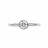 Solitario en oro blanco y diamante 0.16 ct